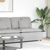 Modulinė kampinė sofa su pagalvėlėmis, pilka, 100 cm