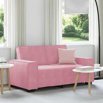 Dvivietė sofa, rožinė, 160x78x84 cm, aksomas