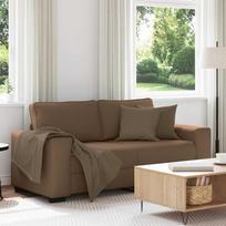 Dvivietė sofa, ruda, 180x77x82 cm, audinys