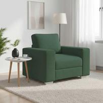 Sofa-kėdė, tamsiai žalia, 100x77x82 cm, velvetas, audinys