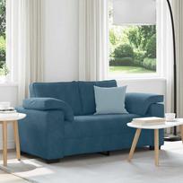 Dvivietė sofa, mėlyna, 160x77x82 cm, aksomas