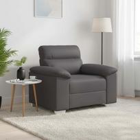 Sofa-kėdė, pilka, 100x81x84 cm, dirbtinė oda