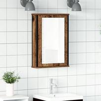 Vonios spintelė, veidrodinė, senovinė mediena, 42x12x60cm, inžinerinė mediena
