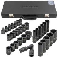 Forsage smūginių galvučių rinkinys 1/2", 33 vnt., 6-kampės, 8-32 mm