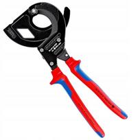 Knipex 315 mm armuotų kabelių žirklės su reketiniu mechanizmu
