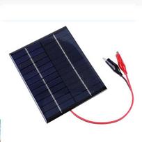 Saulės elementas su spaustukais, 5 W, 12 V, 9–12 V baterijoms