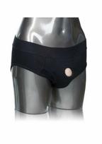 CALEXOTICS Packer Gear Brief Harness Black Cotton/Spandex Secure Fit 716770081384
