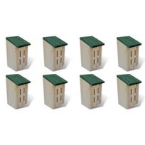 vidaXL inkilas Butterfly Houses 8 vnt., 14x15x22 cm, Ruda