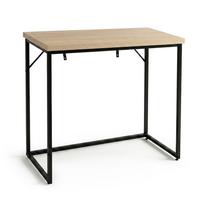 Konsolinis staliukas Akord Origo, juoda sp./sonoma ąžuolo sp., 35 cm x 90 cm x 75 cm