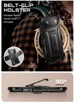 Telefono dėklas iPhone 17 Air juodas atsparus smūgiams Supcase