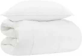 Antklodžių rinkinys su pagalve 2 pcs Balta Bambukas