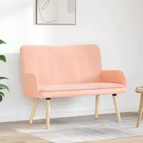 Dvitaškė sofa Rožinė 115 x 61 x 87 cm Bouclé