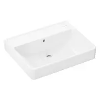 Hansgrohe Xanuia Q praustuvas 60x48 cm, su perpildymo funkcija, be skylės maišytuvui, baltas 60244450
