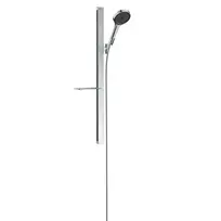 Hansgrohe Rainfinity – dušo galvutės rinkinys 130, 3jet, su 90 cm strypu ir žarna, EcoSmart, chromuotas 27672000