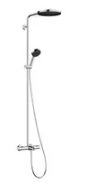 Hansgrohe Pulsify S Puro – dušo rinkinys su vonios termostatu, skersmuo 26 cm, 3 srovių tipai, EcoSmart, chromas 24232000