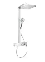Hansgrohe Raindance E – dušo komplektas su termostatu, 30x30 cm, EcoSmart, matinis baltas 27362700