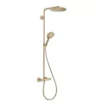 Hansgrohe Raindance S – dušo rinkinys su termostatu, skersmuo 24 cm, 3 srovių tipai, EcoSmart+, šlifuota bronza 28825140