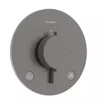 Hansgrohe Ecostat Comfort S – į sieną įmontuojamas termostatinis maišytuvas 2 vartotojams, chromas, šlifuotas juodas 33718340