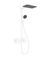 Hansgrohe Raindance Alive Q – dušo rinkinys su termostatu, 21x34 cm, 3 srovių tipai, EcoSmart, matinis baltas 24591700
