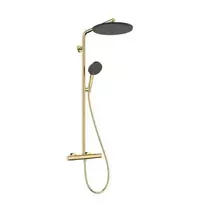 Hansgrohe Raindance Alive S Puro – dušo komplektas su termostatu, 21x34 cm, 3 srovių tipai, poliruotas auksinis 24592990