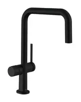 Hansgrohe M54 – kriauklės maišytuvas Talis U 220, su prietaisų uždarymo vožtuvu, juodas matinis 72807670