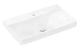 Hansgrohe Xelu Q praustuvas 80x48 cm, be perpildymo vožtuvo, 2 skylės maišytuvui, SmartClean, baltas 61025450