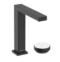 Hansgrohe Tecturis E – praustuvo maišytuvas su išleidimo vožtuvu, 2 skylių montavimas, CoolStart, EcoSmart+, juodas matinis 73053670