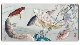 Pelės kilimėlis "LIT Mousepad" Carp with Wisteria, by Yoshitoshi (Šviesus) - 1200x600x3mm