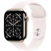 Apple Watch Series 11 GPS + Cellular 46mm Gold Titanium Case with Light Blush Sport Band - S/M MFD54MP/A