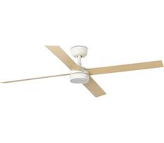 FARO 34355WT-1TW-LED Ventiliatorius su šviesos reguliatoriumi RUDDER L 18W/230V balta/smėlinė skersmuo 132 cm WT + DO