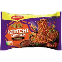 Korėjietiško stiliaus greitai paruošiami vištienos ir kimči skonio makaronai su aštriu padažu MAGGI, 130 g