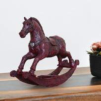 Supamas arkliukas Ornamentas Figūrėlė Nordic Nuotraukų rekvizitai Dervos skulptūra Stalas raudona