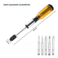Hand-Press Screwdriver Reversible Ratchet Semi-Automatic Screwdriver