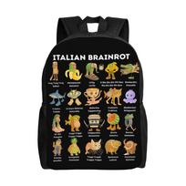 Itališkų Brainrot Memų Tipai Klasikinė Kuprinė Lauko Aukštosios Mokyklos Kelioninė Rankomis Piešta Dieninė Kuprinė Vyrams Moterims Nešiojamo Kompiuterio Petinė Rankinė black