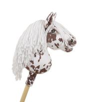 Hobby Horse Premium Small Stick Horse - Tarantula White and Brown with White Mane A4