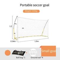 Greitai surenkamas futbolo vartai Lauko nešiojamas Trijų prieš tris Futsal Vaikų Jaunimo Treniruočių Futbolo Vartai 180*120CM (Black & White net)