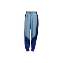 Adidas Stella McCartney Sw W Tp Zp Retro Color Block Pattern Cuffed Casual Sports Pants Women Pants Blue HA8969 XS