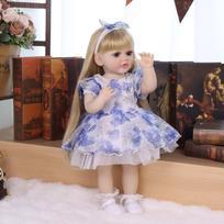 Realistic 22 Inch Reborn Baby Doll Full Silicone Vinyl Washable and Educational Doll Toy for Kids Birthday Gift 22 inch about 55cm