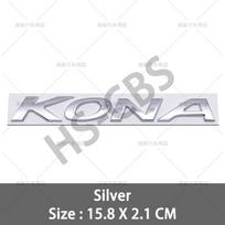 3D Metal Kona Letter Word Stickers Car Rear Trunk Emblem Badge Decal For Encino Car Styling Body Decoration Sticker Accessories sidabras