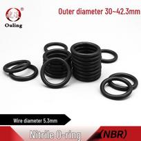 Nitrile O-ring, ID Options: 30-42.3mm, Thickness: 5.3mm Inner diameter 30mm (20 pcs) Black Nitrile O-ring