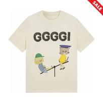 Luxury Artistic Beret Cat Print Cotton TShirt Premium Unisex Crew Neck Top with Brand Letter Detail for HighEnd Fashion S