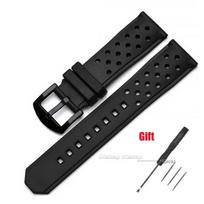 Black Silicone Wristband for Tag Heuer for Racing F1 WAZ2113 Waterproof Bracelet 22mm Diving Watchband Breathable Replacement 22mm-no logo