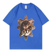 Che Glo Cat Kitten Sun TShirt Unisex Fashion Trend Vintage Short Sleeve TShirts Casual Comfort Pure Cotton T Shirts Streetwear S