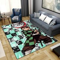 Tanjiro Kamado Washable Non-Slip Rug Carpet Larget Floor Mat Bedroom Home Decor LXRa11 60x90cm