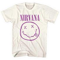 Nirvana Unisex T-Shirt: Purple Smiley (Large) XL