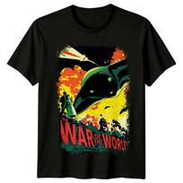 Pasaulių karas (1953 m) Filmo plakato įkvėpti marškinėliai Retro marškinėliai Unisex 4XL