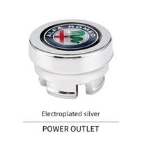 Car Cigarette Lighter Dust Proof Protect Cover Lighter Button For Alfa Romeo 156 159 147 4C 8C 166 Giulia Giulietta Mito Stelvio sidabras