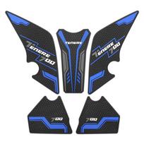 For YAMAHA TENERE 700 Rally T700 XTZ 700 T 700 2019-23 Motorcycle Non-slip Side Fuel Tank Stickers Waterproof Pad Rubber Sticker mėlyna