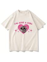 Sad Hamster Meme Im Just A Girl T Shirts Women Clothing Harajuku Aesthetic Tshirt Vintage Unisex Streetwear Cotton Tops S įvairiaspalvis