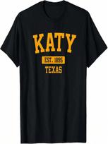 Katy Texas Classic Varsity Style Block Letter T-Shirt S įvairiaspalvis